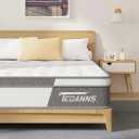 Teoanns Twin Size Mattress, 12 Inch Medium Firm Mattress in a Box, Hybrid Mattress Twin Size for Pressure Relief
