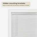 Cordless Room Darkening Mini Blind - 30 Inch Width, 64 Inch Length, 1" Slat Size - Pearl White - Cordless GII Deluxe Sundown Horizontal Windows Blinds for Interior by Achim Home Decor