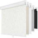 ChrisDowa Linen Blackout Roller Shades, Cordless Window Blinds for Home, 40"W x 72"H