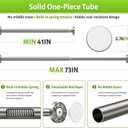 One-Piece Silver Tension Rod 41-73 inch Shower Curtain Rods