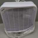 shinic 10" Tabletop Box Fan for Bedroom, 2 Speeds, Quiet Table Fan with Strong Airflow, Energy Efficient Small Box Fan, Portable Kitchen Exhaust Fan for Bedroom Bathroom Office Dorm Workshop, White (Single Units)