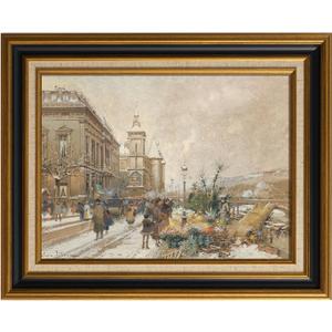 Canvas Frame with Liner for 18x24 Art Prints Oil Paintings, 2.6" Wide DIY Open Back Wall Frames for Landscape Family Animal Memorial Portraits, No Glass & Backing (Black Gold)