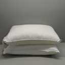 viewstar Bed Pillows Standard/Queen Size Set of 2, Hotel Quality, Down Alternative Pillow for Side, Back, or Stomach Sleepers (Double Stitch White)