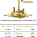 Lethato Pocket Door Hardware Gold, Pocket Door Lock, Pocket Door Latch, Brushed Gold Contemporary Sliding Pocket Door with Privacy Lock for Bathroom & Bedroom (1 Pack, Square)