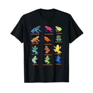 Dart Frogs Identification Chart for Frog Lovers T-Shirt, S Youth