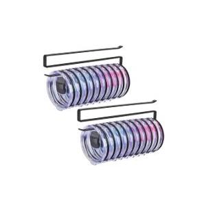 2Pack Tumbler Lid Organizer, Kitchen Space-Saving Cup Holder, Organizers for Under Cabinet Storage, No Glue or Drilling Required (Black)