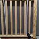 Wooden Freestanding Dog Gates, Foldable Wood Pet Gate Indoor, No-Painted Puppy Gate for Doorways, Stairs, 23" Height-2 Panels