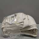 StangH 120 inches Long Curtains Velvet - Thick Texture Winter-Proof Light Blocking White Velvet Curtains High Ceiling to Floor Tall Curtain Backdrops for Holiday Wedding, Ivory, W52 x L120, 2 Panels