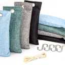 Charcoal Bags Odor Absorber (8x100g) Activated Bamboo Charcoal Air Purifying Bags Charcoal Odor Eliminating Bags for Home & Car Shoes, Closet, Pet -8 PACK