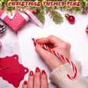 Meanplan 100 Pieces Candy Cane Pen Christmas Snowman Pen Umbrella Cane Ballpoint Pen with Black Ink for Christmas Classroom Gifts Stationery Supplies (Novel Style) (White)