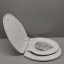 Toilet Seat, Elongated Toilet Seat with Toddler Seat Built in, Potty Training Toilet Seat Elongated Fits Both Adult and Child, with Slow Close and Magnets- Elongated (White)