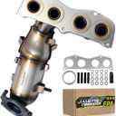 Front Catalytic Converter Compatible with Toyota Camry/Solara 2002 2003 2004 2005 2006 2.4L L4, Catalytic Convertor EPA Compliant 16384