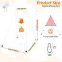 Baby Swing A-Frame Foldable Heavy-Duty Metal Stand for Indoor & Outdoor Exercise Equipment Suitable for Most Toddler/Baby Jumper/Hammock Chair (White)
