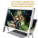 22 inch Screen Magnifier for Laptop,3D HD Screen Magnifying for Movies, Videos, and Gaming, Screen Enlarger with Adjustable Angle Design Amplifier Desktop Magnifier for Seniors Reading (White)