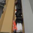 46 Feet Chimney Sweep Kit, Chimney Cleaning Kit with 14 Flexible White Chimney Rods, Chimney Brush for Sweeping Fireplace, Rotary Chimney Cleaning System Driven by Drill