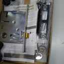 Mortise Lock Set for Interior Door, Matte Black Door Knob with Lock and Skeleton Key, Antique Old Style Door Knob Lock Replacement, Vintage Mortise Door Knobs for Interior Doors