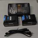 energup 2Pack 6.5Ah Replacement for Dewalt Battery 20V, and 2Port Charger Compatible with DCB102 DCB104 DCB118 DCB115 DCB206 DCB204 (Blue)