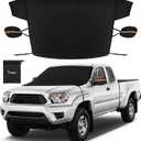 SYOURSELF Windshield Cover for Ice and Snow, 600D Oxford Windshield Snow Cover with Side Mirror Covers Magnetic Car Cover for Snow Frost Winter Windshield Covers Fits Car Truck Van SUV (77x 47 Inches)
