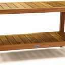 AquaTeak The Original 36" Spa Teak Shower Bench with Shelf