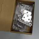 Home Expert 10 Pack (5 Pairs) Brushed Nickel Cabinet Hinges for Kitchen Doors, Self-Closing, 1/2 Inch Overlay (Variable), Semi-Concealed Face Frame, Surface Mount Cabinet Hardware, Silver