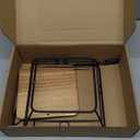 Livabber Countertop Fruit Basket Bowl with Banana Hanger, Modern Standing Fruit Vegetable Bowl Storage, with Banana Tree Holder for Kitchen Dinning Table (Square Wood, Black)