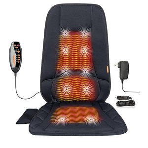 CARSHION 10 Vibration Motors, Massage Seat Cushion with Heat,Back Massager for Chair Back Massager Heated Seat Cover Massage Chair Pad for Pain Relief Home Office Use