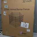 5 Panels No Dig Decorative Outdoor Garden Fence for Yard, 32 in(H) X 11.8 ft(L) Animal Barrier Fencing Rustproof Metal Wire Panel Border for Dog, Rabbits, and Patio Temporary Ground Stakes