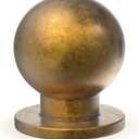 homdiy 10 Pack Antique Cabinet Knobs, Round Retro Brass Drawer Dresser Handles Ball Metal Kitchen Hardware for Cupboard, 1 Inch