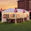 Tooluck 10x20FT Party Tent Outdoor Canopy Tents for Parties, White, 10x20 with 6 sides