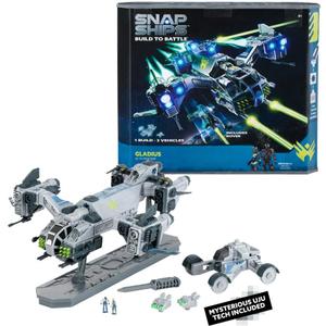 Snap Ships Gladius AC-75 Drop Ship - Construction Toy for Custom Building and Battle Play - Ages 8+