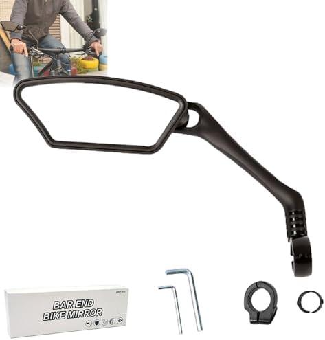 Indicatespoint Bike Mirrors, Indicatespoint Bike Mirrors 2 Pack, Bike Mirror Handlebar Mount, Bicycle Mirrors for Electric Bike, 360° Rotatable (Left)
