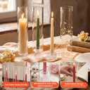 Hurricane Glass Candle Holders Set of 12 Reversible Candlesticks Bulk