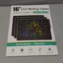 LCD Writing Tablet,16 Inch Colorful Screen Doodle Board Toddler Educational Toys for 3 4 5 6 Years Old Boys Girls Reusable Portable Drawing Tablet Christmas Toys Gifts for Kids (Black)