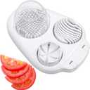 CraftyCrocodile Egg Slicer for Hard Boiled Eggs - 3 Slice Modes Egg Cutter, Heavy Duty, Stainless Steel Dicer - Kitchen Chopper Tool for Strawberry, Mushroom, Grape, Cherry Tomato - White