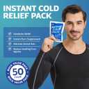 50 Pack Instant Ice Cold Pack (6 x 4.5) - Disposable Instant Ice Packs for Injuries | Cold Compress Ice Pack for Pain Relief
