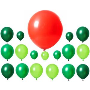 100 Balloons,Including 18-Inch Big Red Balloon, 10-Inch And 5-Inch Green Balloons, Suitable For Green Hungry Caterpillar Balloon Accessories, Halloween, Christmas, Birthday Party Decorations