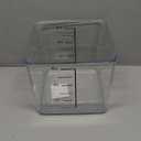 Rubbermaid Commercial Products, Space Saving Square Food Storage Container, 6 Quart, Clear, for Kitchen/Sous Vide/Meal Prep