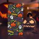 Case for iPhone 16 Halloween Ghost Pumpkin Design,Black Matte Soft Slim Fit TPU Anti-Scratch Shockproof Protective Cover Phone Case for iPhone 16 (pumpkin spider web)