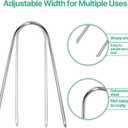 Landscape Staples U4Inch 160Pack,Galvanized Garden Stakes Yard Stakes Garden Staples Prefect for Weed Barrier Fabric,11 Gauge Landscape pins for Tent,Balloons, Irrigation Tube.