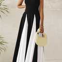 PRETTYGARDEN Spaghetti Strap Backless Spring Dresses for Women 2026 Flowy Maxi Dresses Sleeveless Wedding Guest Dress (Black, S)