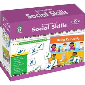 Key Education Social Skills Boxed Game Set, 15 Board Games With Social Emotional Learning Activities, File Folder Social Skills Learning Games for Autism, Preschool, Kindergarten, 1st and 2nd Grade