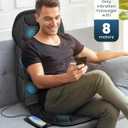 COMFIER Back Massager with Heat, Vibration Massage Seat Cushion with 8 Massage Nodes & 5 Modes, Adjustable Chair Massager Pad for Home Office, Heated Chair Pad, Mothers Day Gifts for Mom, Black