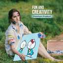 2 Pack Couples Painting Kit for Date Night | Sip and Paint Kit for Adults with Pre-Drawn Canvases, Acrylic Paints, Brushes & Easels |Fun Painting Kits for Adults, Perfect for Gifts & Home Decor