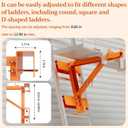 2 Pack Ladder Jacks for Scaffolding Platform, Heavy-Duty Steel-350 Lbs