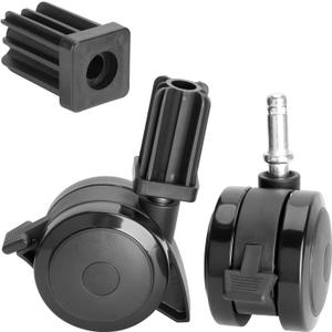 70360 Locking Caster with Insert for Weber Spirit Grill Parts 2009-2012, for Summit Grills Part 2007-2011, for Genesis Grill Parts 2007-2011, 2 Pack for Weber Grill Replacement Wheels