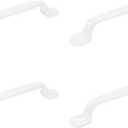 4Pcs 5.16" Arch Bow Cabinet Pull,Bridge Type Closet Door Cabinet Hardware Aluminum Handle Pull,Hole Dia.3.78"/96mm,White