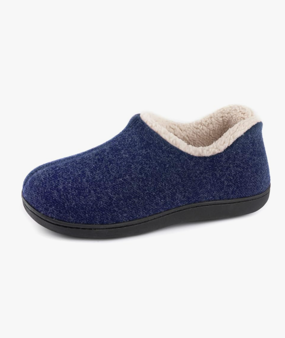 ULTRAIDEAS Women's Indoor Loafer House Slippers with Memory Foam, Ladies Warm Closed Back House Shoes with Non-Slip Outdoor Rubber Sole Size USA 9