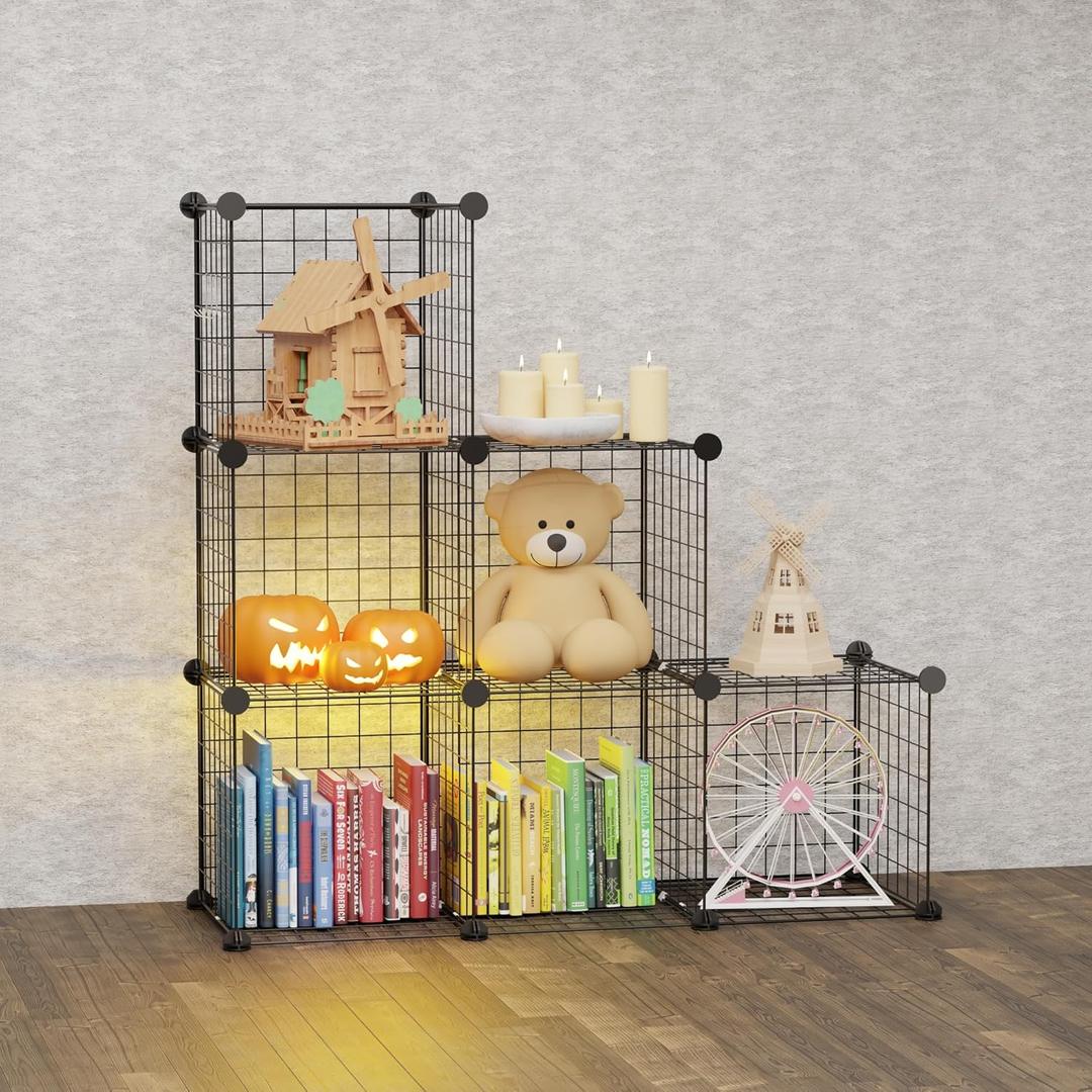 Wire Storage Cubes 25 Panels DIY Metal Wire Cube Storage