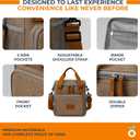 Insulated Lunch Box for Women & Men  8L/2 Gallons Leakproof Lunch Bag for Work, Office, School  Portable, Stylish & Durable Cooler Tote  Brown