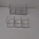 Hudgan Large Taco Bar Serving Set for Party with 3 Containers(50 Oz), Mimosa Bar Accessories with Separate Lids, Chilled Condiment Caddy Organizer for Salad, Fruit, Party Garnish